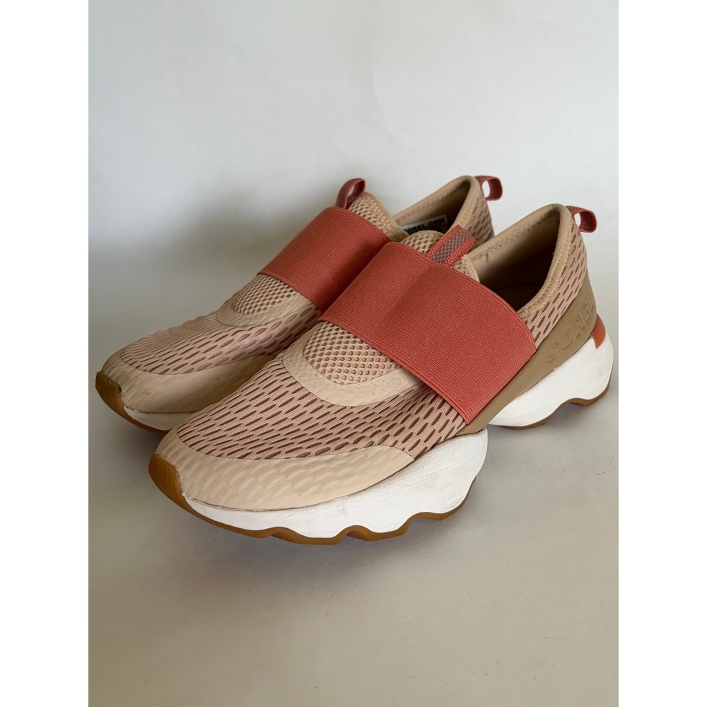 Sorel Womens Kinetic Impact II Strap Sneaker Peach Slip On 8.5 Althleisure